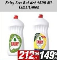 Fairy Sıvı Bulaşık Deterjanı 1500 ml Elma/Limon
