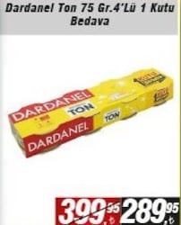 Dardanel Ton 75 gr 4'lü 1 Kutu Bedava
