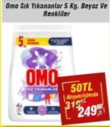 Omo Sık Yıkananlar Beyaz ve Renkliler 5 kg