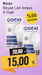 Noas Led Orjınal Noas 9 W Beyaz Led Ampül