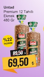 Untad Premium 480 gr 12 Tahıllı Ekmek