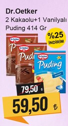 Dr. Oetker 2 Kakaolu Puding 2X147 g +1 Vanilyalı Puding 120 g