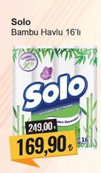 Solo Bambu Havlu 16'lı
