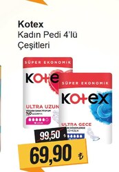 Kotex Kadın Pedi 4'lü Çeşitleri
