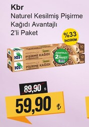Kbr Naturel Kesilmiş Pişirme Kağıdı Avantajlı 2'li Paket
