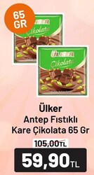 Ülker Antep Fıstıklı Kare Çikolata 65 gr