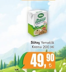 Sütaş Yemeklik Krema 200 ml