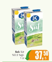 Sek Süt %0.5 Yağlı 1 lt