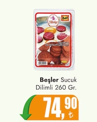 Beşler Sucuk Dilimli 260 gr