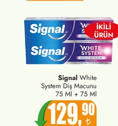 Signal White System Diş Macunu 75+75 ml