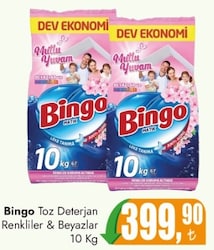 Bingo Toz Deterjan Renkliler & Beyazlar 10 kg