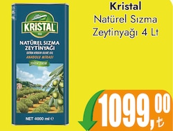 Kristal Natürel Sızma Zeytinyağı 4 lt