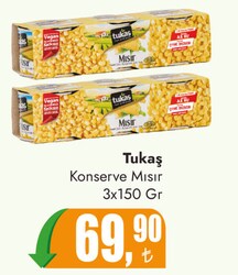 Tukaş Konserve Mısır 3x150 gr 