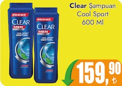 Clear Şampuan Cool Sport 600 ml