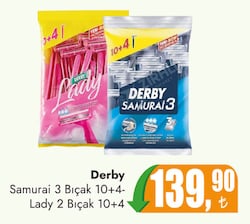 Derby Samurai 3 Bıçak 10+4/Lady 2 Bıçak 10+4