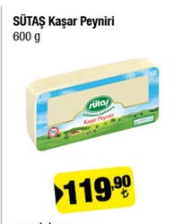 Sütaş Kaşar Peyniri 600 g 
