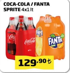 Coca Cola 1 lt 4'lü