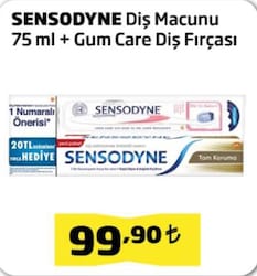 Sensodyne Tam Koruma Beyazlatıcı Diş Macunu 75 ml + Diş Fırçası