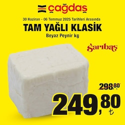 Sarıbaş Tam Yağlı Klasik Beyaz Peynir kg 