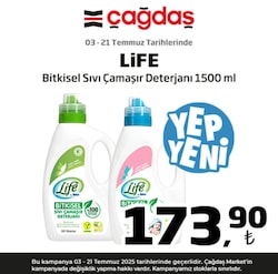Life By Fakir Bitkisel Bazlı 1500 ml 30 Yıkama Sıvı Çamaşır Deterjanı