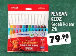 Pensan Kidz 12'li Keçeli Kalem Seti
