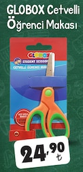 Globox Öğrenci Makası Cetvelli 6250 (Karışık Renk 1 Adet)
