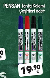 Pensan 4800 Yuvarlak Uç Beyaz Tahta Kalemi