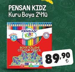 Pensan Kidz Tam Boy 24'lü Kuru Boya Seti
