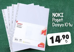 Noki Poşet Dosya 10'lu