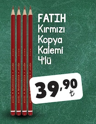 Fatih Kırmızı Kopya Kalemi 4'lü