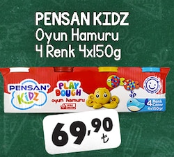 Pensan Kidz 4'lü 150 gr Oyun Hamuru
