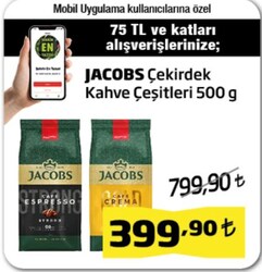Jacobs Çekirdek Kahve Çeşitleri 500 g