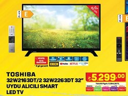 Toshiba 32W2163DT/32W2263DT 32 inç Uydu Alıcılı Smart Led Tv