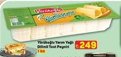 Yörükoğlu Yarım Yağlı Dilimli Tost Peyniri 1 kg 