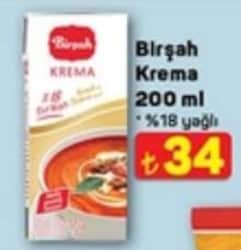 Birşah Az Yağlı Krema 200 ml