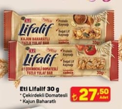 Eti Lifalif Ay Çekirdekli Domatesli Tuzlu Yulaf Bar 30 g