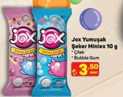 Jox Minies Çilekli Ekşi Yumuşak Şeker 10 G