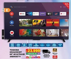 Toshiba 65UA2363DT 4K Ultra HD 65' 165 Ekran Uydu Alıcılı Android Smart LED TV