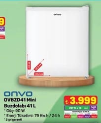 Onvo OVBZD41 Mini Buzdolabı