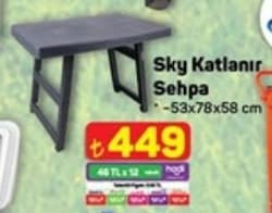 Sky Katlanır Sehpa 53x78x58 cm