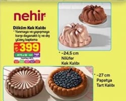 Nehir Papatya 26 cm Döküm Tart Kalıbı