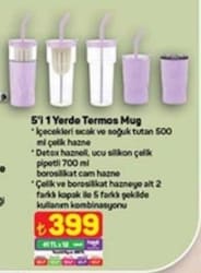 5'i 1 Yerde Termos Mug