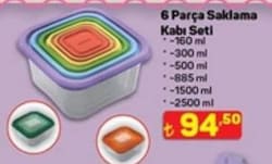 6 Parça Saklama Kabı Seti