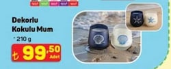 Dekorlu Kokulu Mum 210 g 