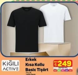 Kiğılı Activ Erkek Kısa Kollu Basic Tişört