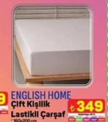 English Home Çift Kişilik Lastikli Çarşaf 