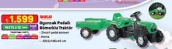 Dolu Oyuncak Pedallı Römorklu Traktör 