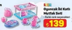 Güçlü Oyuncak İkili Katlı Mutfak Seti 
