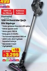 Homend Dustrider 1261H Şarjlı Dikey Süpürge
