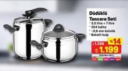 Hascevher 3.5 lt + 7 lt Düdüklü Tencere Seti